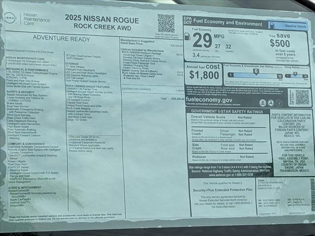 new 2025 Nissan Rogue car, priced at $37,721