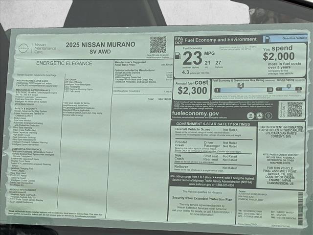 used 2025 Nissan Murano car, priced at $39,529