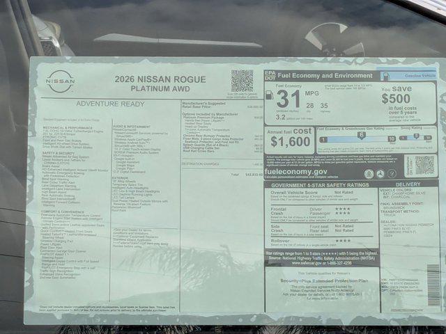 new 2026 Nissan Rogue car, priced at $38,741