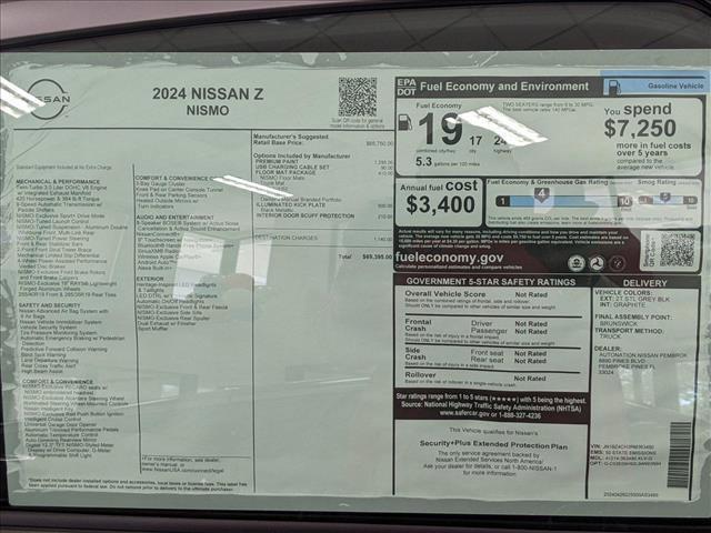 new 2024 Nissan Z car, priced at $64,734