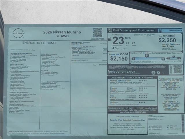 new 2026 Nissan Murano car, priced at $49,390