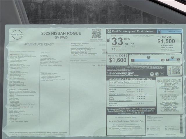 new 2025 Nissan Rogue car, priced at $30,685