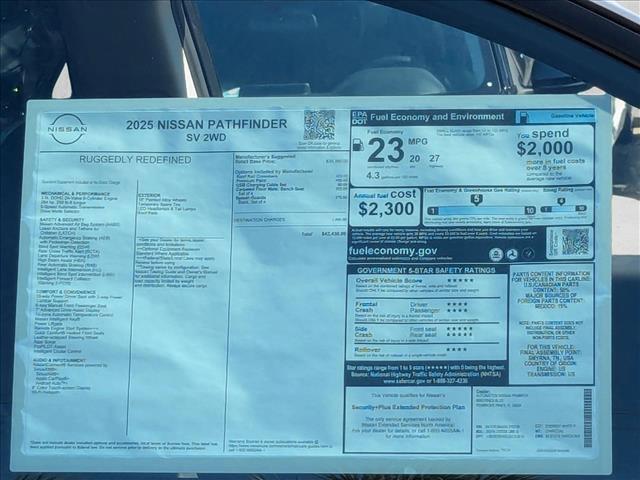 new 2025 Nissan Pathfinder car, priced at $35,163