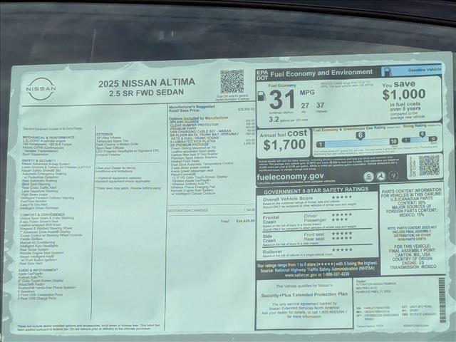 new 2025 Nissan Altima car, priced at $32,677
