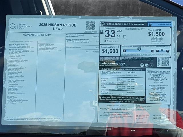 new 2025 Nissan Rogue car, priced at $29,859