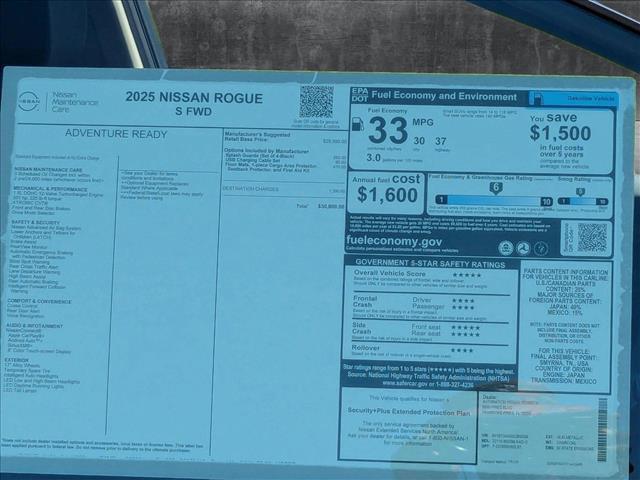 new 2025 Nissan Rogue car, priced at $29,566