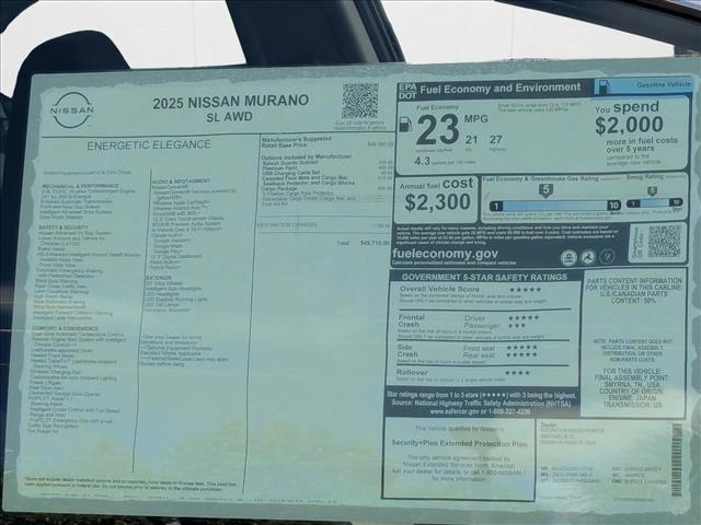 new 2025 Nissan Murano car, priced at $42,488