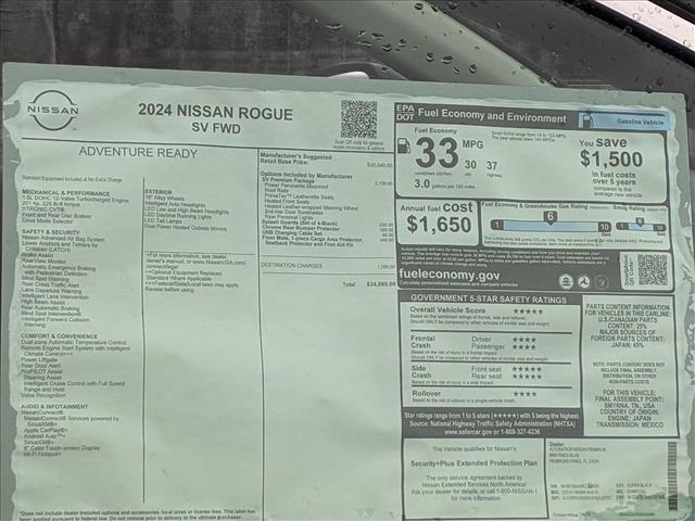 new 2024 Nissan Rogue car, priced at $31,448