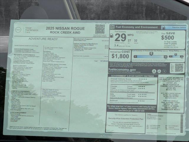 new 2025 Nissan Rogue car, priced at $35,410