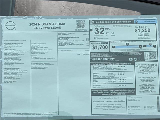 new 2024 Nissan Altima car, priced at $27,409