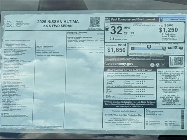 used 2025 Nissan Altima car, priced at $23,708