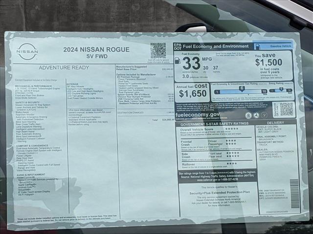 new 2024 Nissan Rogue car, priced at $31,448