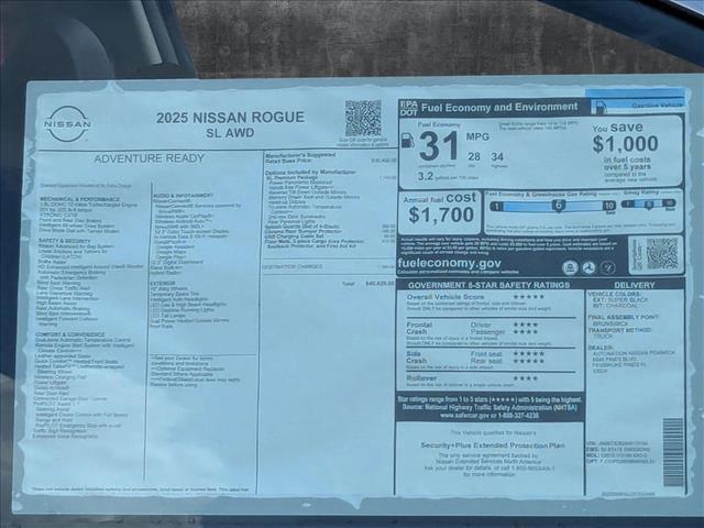 new 2025 Nissan Rogue car, priced at $38,866