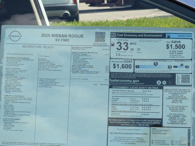 new 2025 Nissan Rogue car, priced at $32,886