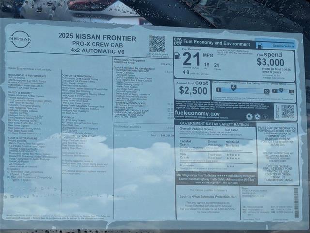 new 2025 Nissan Frontier car, priced at $39,927