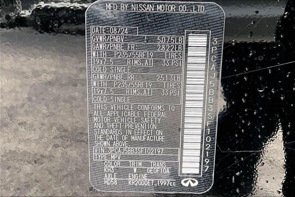 new 2025 INFINITI QX50 car, priced at $41,870