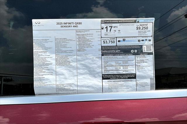 new 2025 INFINITI QX80 car, priced at $105,505