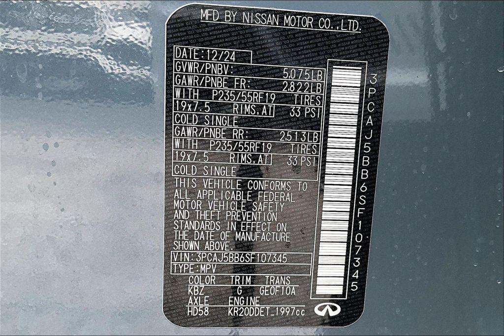 new 2025 INFINITI QX50 car, priced at $42,565