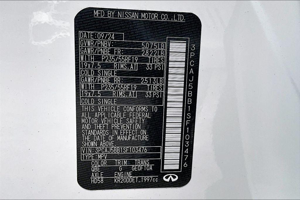 new 2025 INFINITI QX50 car, priced at $42,770