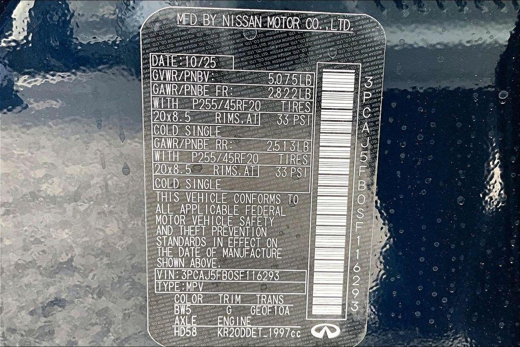 new 2025 INFINITI QX50 car, priced at $46,770