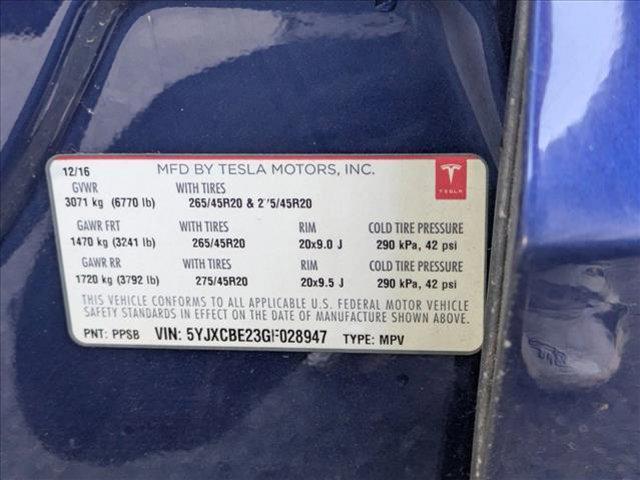 used 2016 Tesla Model X car, priced at $25,528