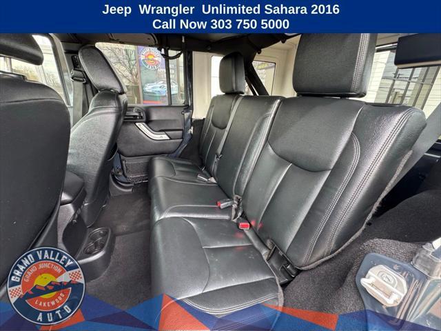 used 2016 Jeep Wrangler Unlimited car, priced at $23,100