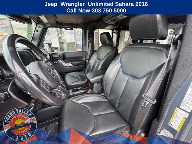 used 2016 Jeep Wrangler Unlimited car, priced at $23,100