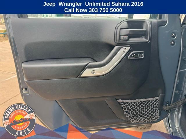 used 2016 Jeep Wrangler Unlimited car, priced at $23,100