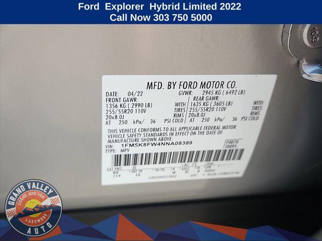 used 2022 Ford Explorer car, priced at $33,888