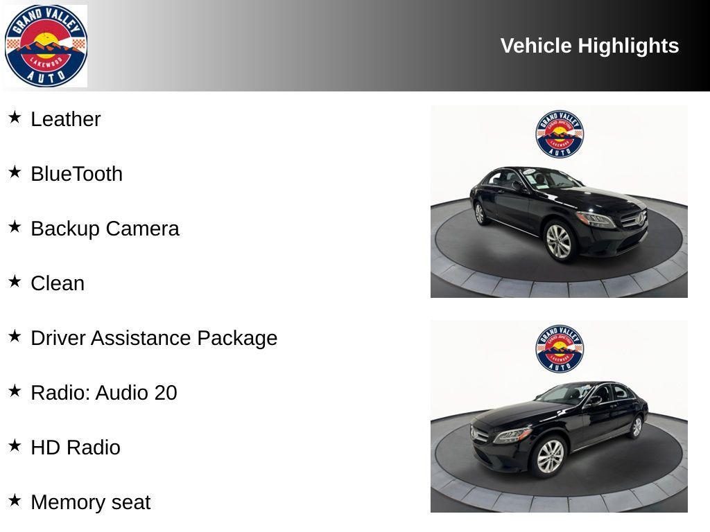 used 2019 Mercedes-Benz C-Class car, priced at $22,988