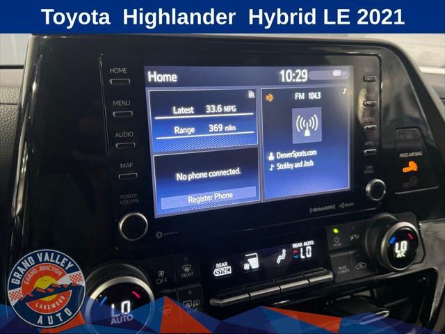 used 2021 Toyota Highlander Hybrid car, priced at $31,888