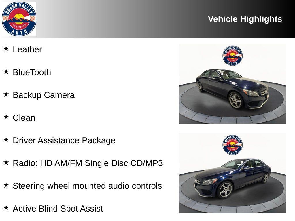 used 2015 Mercedes-Benz C-Class car, priced at $20,588