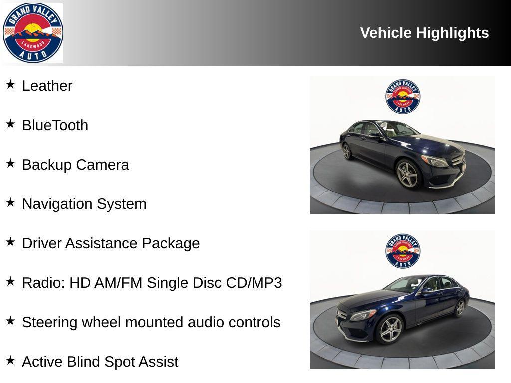 used 2015 Mercedes-Benz C-Class car, priced at $19,788