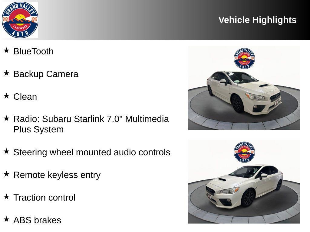 used 2017 Subaru WRX car, priced at $16,988