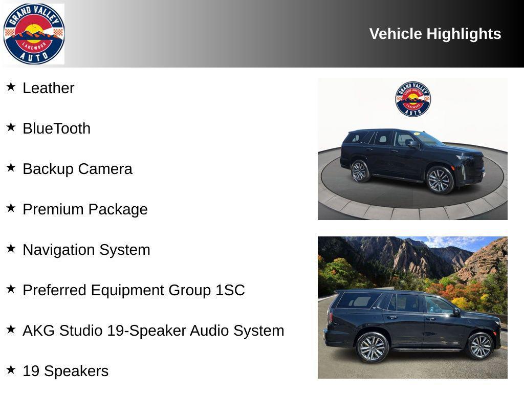 used 2023 Cadillac Escalade car, priced at $69,388