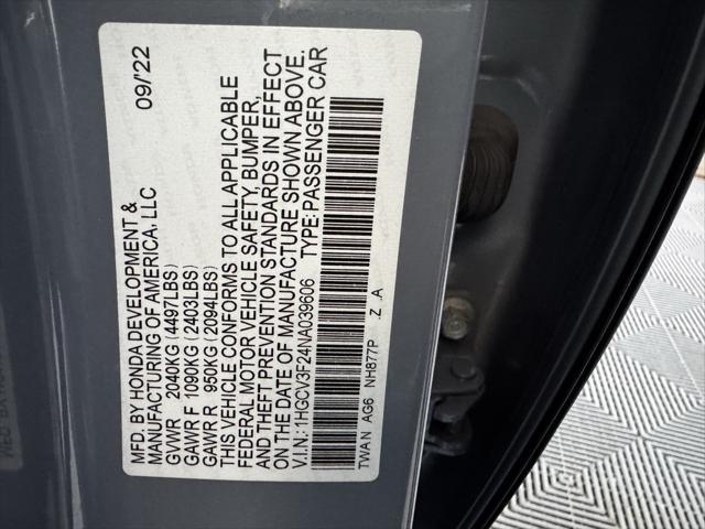 used 2022 Honda Accord Hybrid car, priced at $24,600