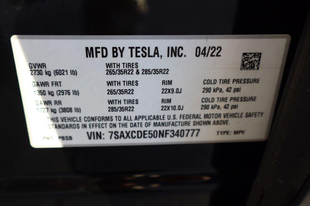 used 2022 Tesla Model X car, priced at $56,950