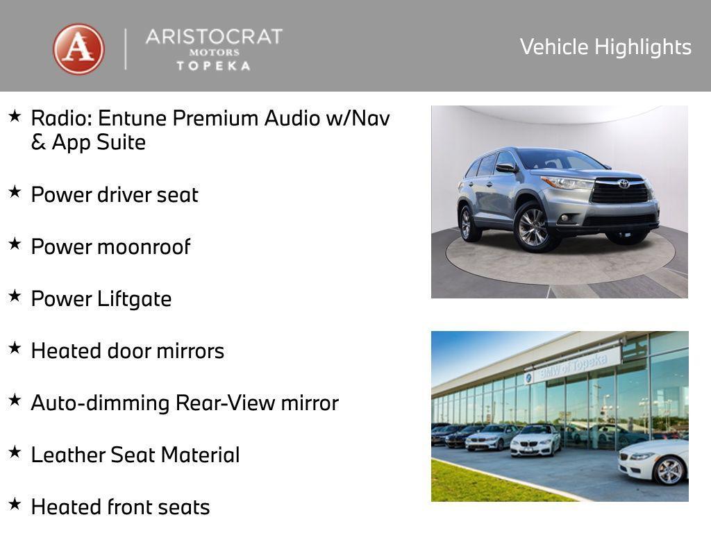 used 2015 Toyota Highlander car, priced at $14,653