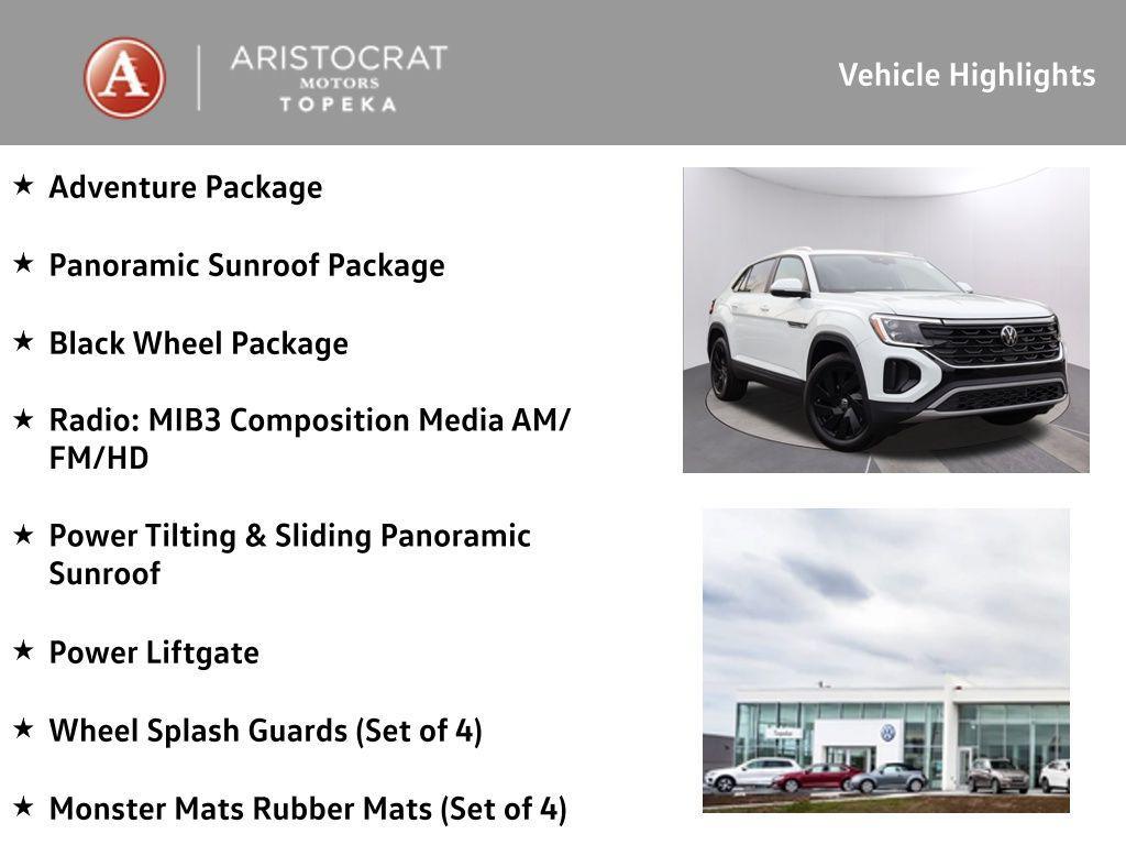 new 2025 Volkswagen Atlas Cross Sport car, priced at $44,900