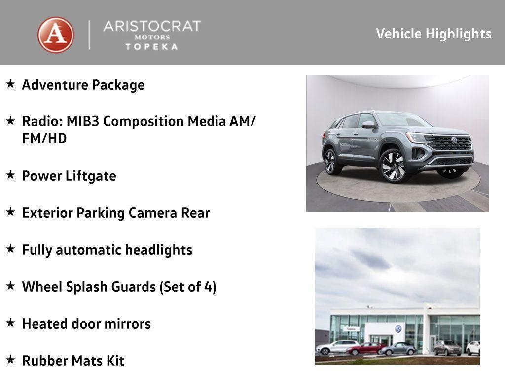 new 2025 Volkswagen Atlas Cross Sport car, priced at $43,600