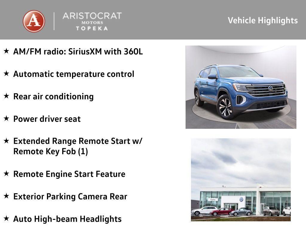 new 2025 Volkswagen Atlas car, priced at $37,274