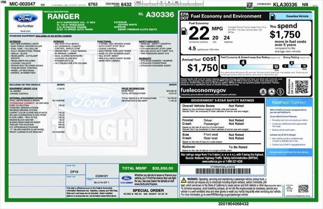used 2019 Ford Ranger car, priced at $26,800