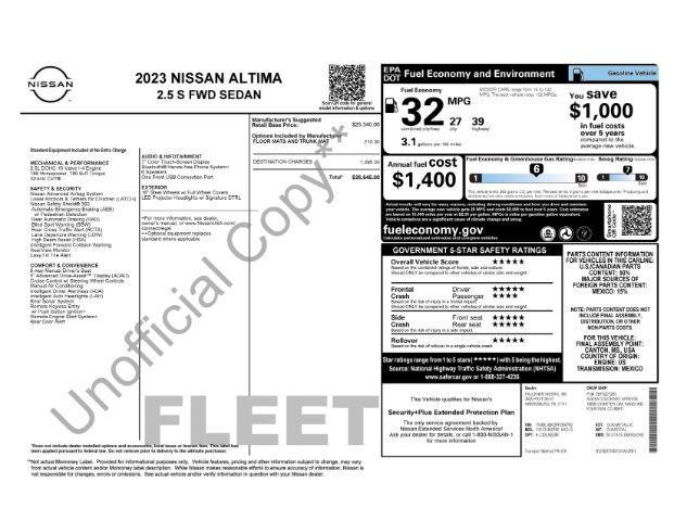 used 2023 Nissan Altima car, priced at $18,500