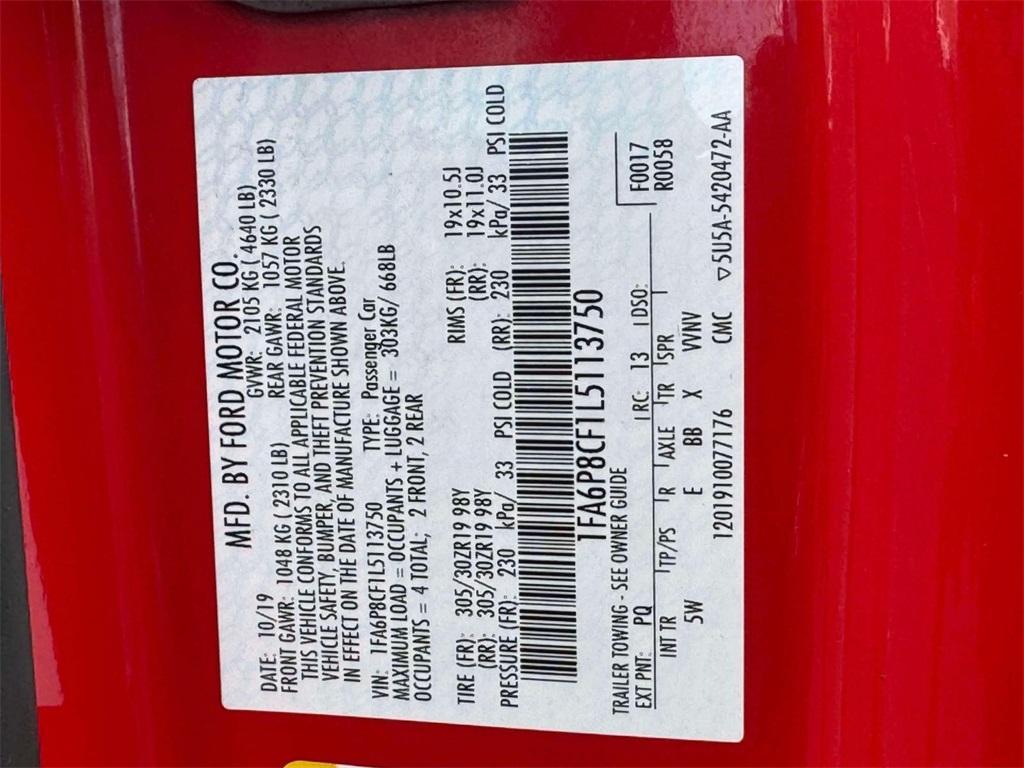 used 2020 Ford Mustang car, priced at $26,389