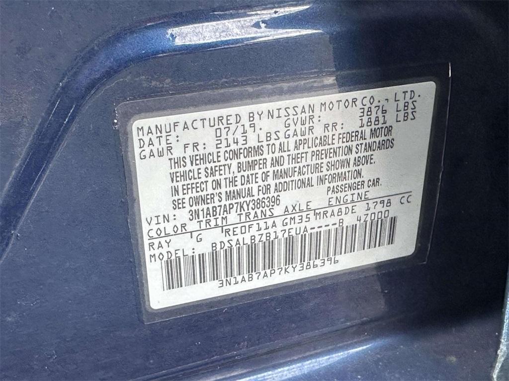 used 2019 Nissan Sentra car, priced at $7,769