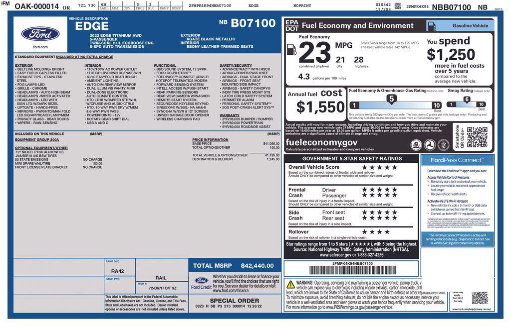 used 2022 Ford Edge car, priced at $24,990