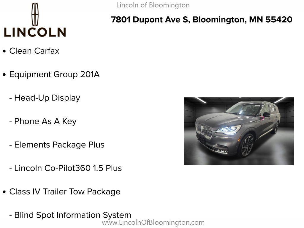 used 2022 Lincoln Aviator car, priced at $46,999