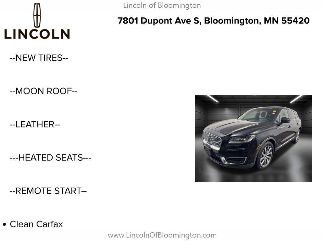 used 2019 Lincoln Nautilus car, priced at $23,499