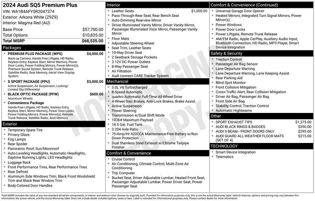 used 2024 Audi SQ5 car, priced at $51,781