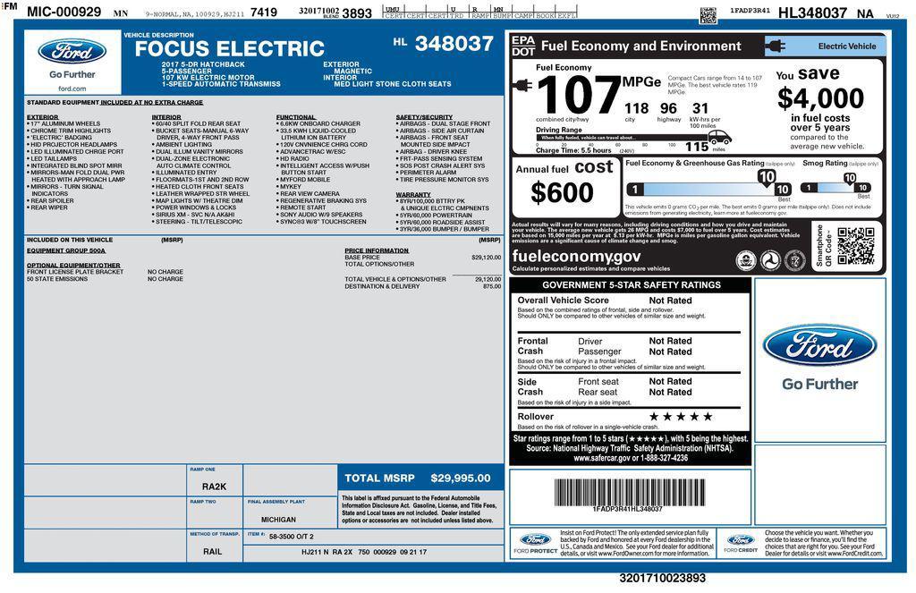 used 2017 Ford Focus car, priced at $8,999